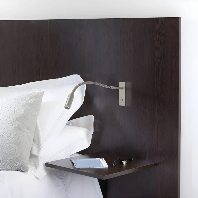 Elezor Flexibele Gooseneck Wandlamp LED Zwart Leeslamp Slaapkamer Bed Wandverlichting Richtbaar Modern Minimalistisch | Sansoti