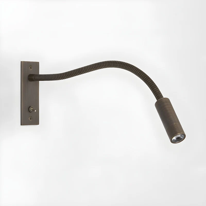 Elezor Flexibele Gooseneck Wandlamp LED Zwart Leeslamp Slaapkamer Bed Wandverlichting Richtbaar Modern Minimalistisch | Sansoti