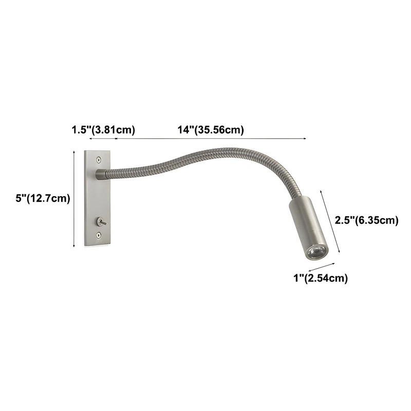Elezor Flexibele Gooseneck Wandlamp LED Zwart Leeslamp Slaapkamer Bed Wandverlichting Richtbaar Modern Minimalistisch | Sansoti