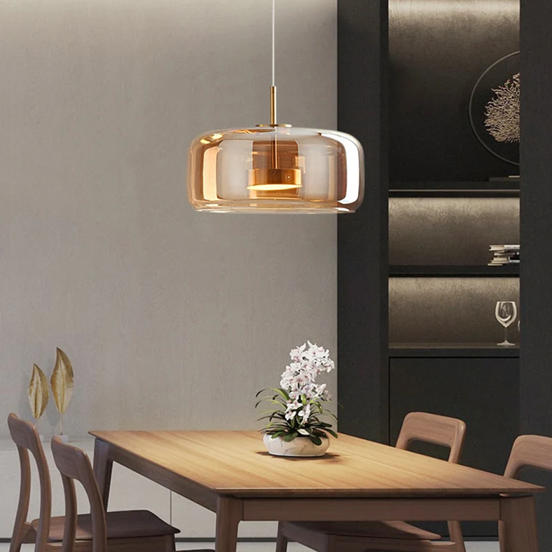 Liodell hanglamp glas messing verstelbaar eettafel woonkamer keuken modern design verlichting | Sansoti
