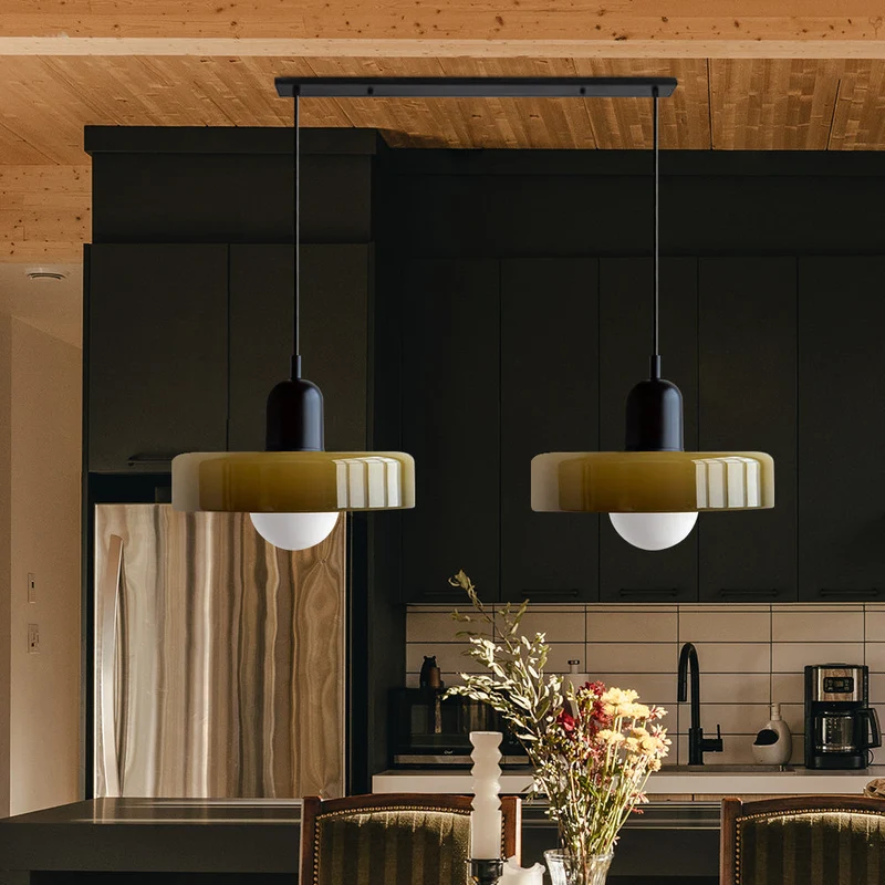 Luccon Dubbele Hanglamp Glas G9 35 cm Modern Eettafel Woonkamer Design Verlichting | Sansoti