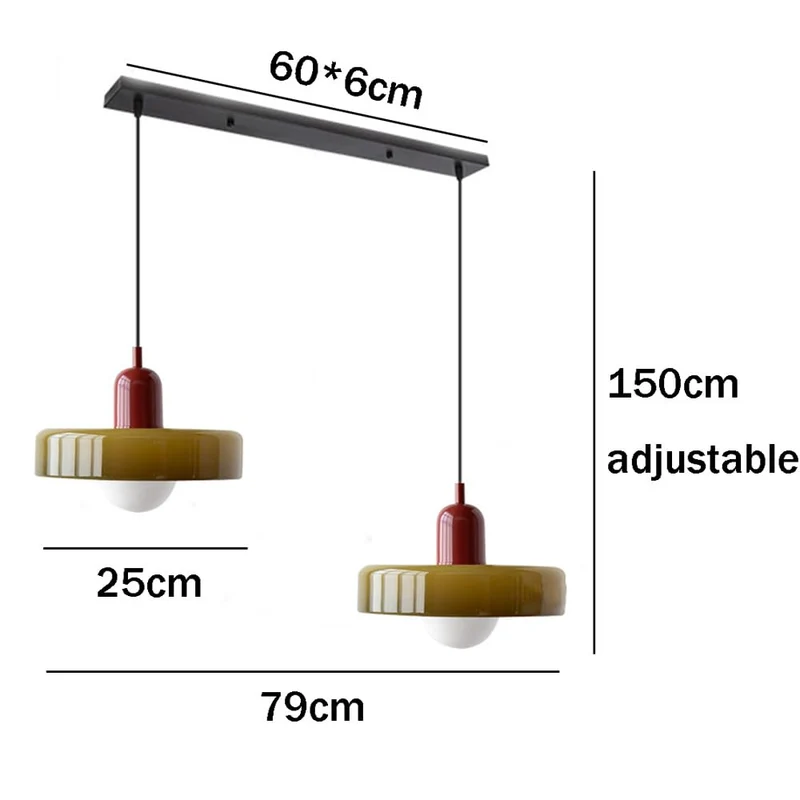 Luccon Dubbele Hanglamp Glas G9 35 cm Modern Eettafel Woonkamer Design Verlichting | Sansoti