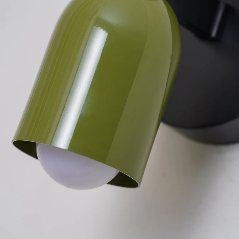 Louvel wandlamp glas dubbel lichtpunt groen wandverlichting woonkamer slaapkamer modern design up down verlichting compact 12 cm | Sansoti