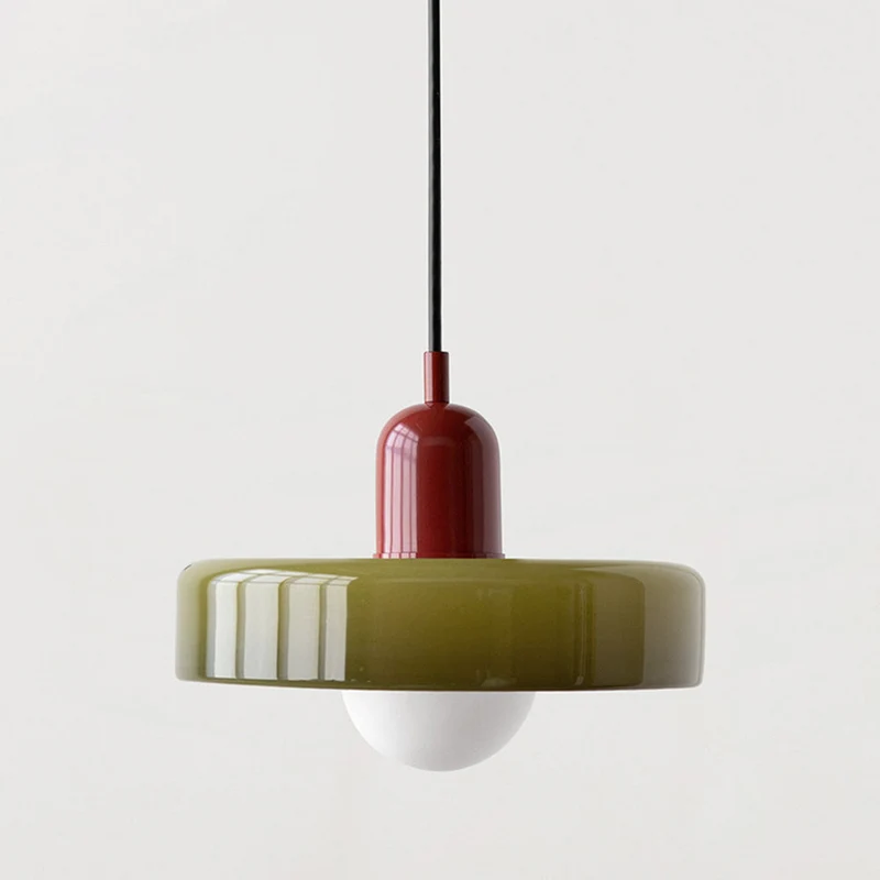Luccon retro hanglamp glas G9 kleurrijk eettafel keuken verlichting design modern vintage | Sansoti
