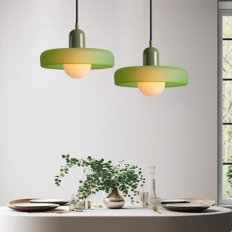 Luccon retro hanglamp glas G9 kleurrijk eettafel keuken verlichting design modern vintage | Sansoti