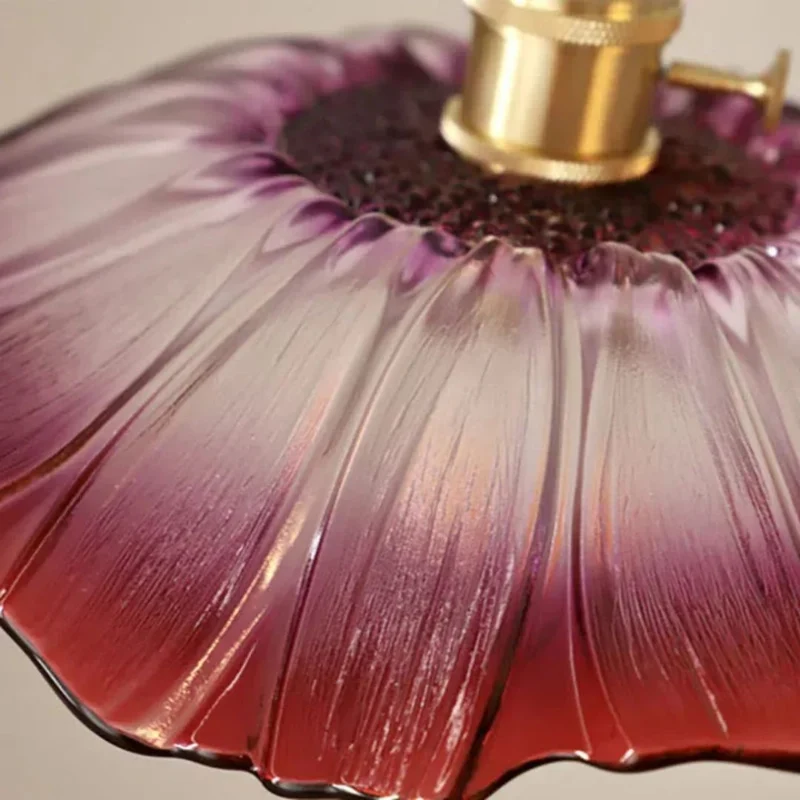 Cullivan Flower Hanglamp Glas Metaal Rood E27 Eettafel Verlichting Vintage Bloem Lamp Hal Sfeerverlichting | Sansoti