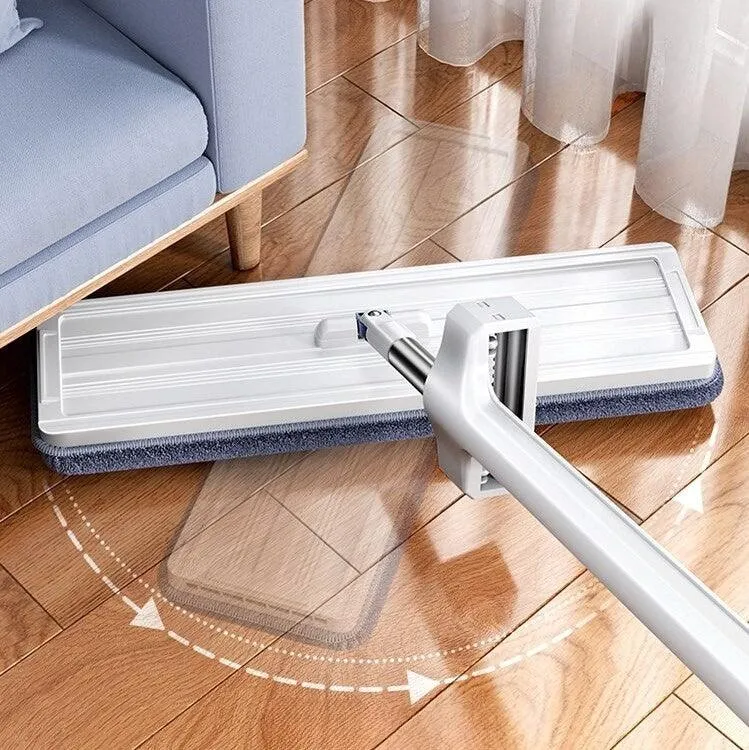 360° Flat Mop met Microvezel & Verstelbare Steel – Streeploos Schoonmaken | Sansoti