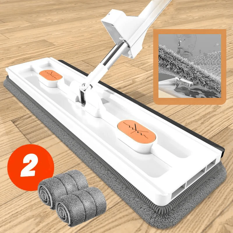 360° Flat Mop met Microvezel & Verstelbare Steel – Streeploos Schoonmaken | Sansoti