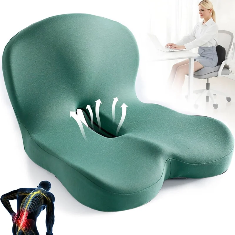 Ergonomic Memory Foam Seat Cushion for Back & Posture Support | Sansoti Ergo