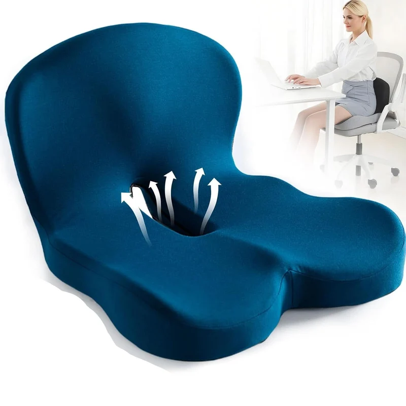 Ergonomic Memory Foam Seat Cushion for Back & Posture Support | Sansoti Ergo