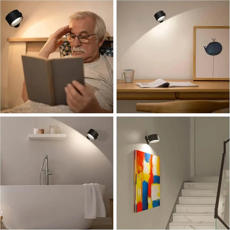 Draadloze Wandlamp met Afstandsbediening – Scandinavische LED Wandverlichting Zonder Kabel | Sansoti