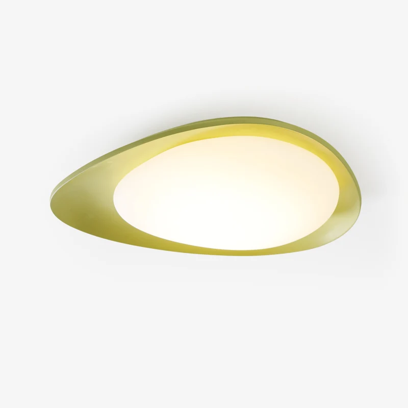 Plafondlamp Resin Ovaal Groen Beige Woonkamer Slaapkamer LED 3000K 4000K 6000K Ø36 Ø46cm Organisch Plafonnière Dimbaar | Sansoti