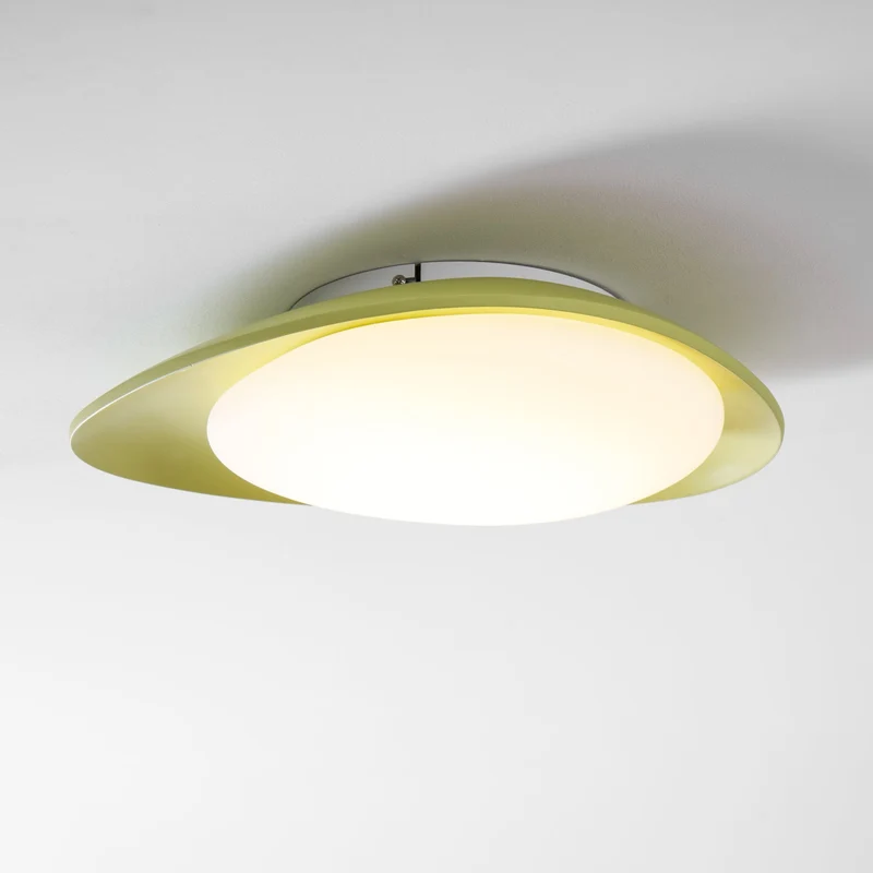 Plafondlamp Resin Ovaal Groen Beige Woonkamer Slaapkamer LED 3000K 4000K 6000K Ø36 Ø46cm Organisch Plafonnière Dimbaar | Sansoti