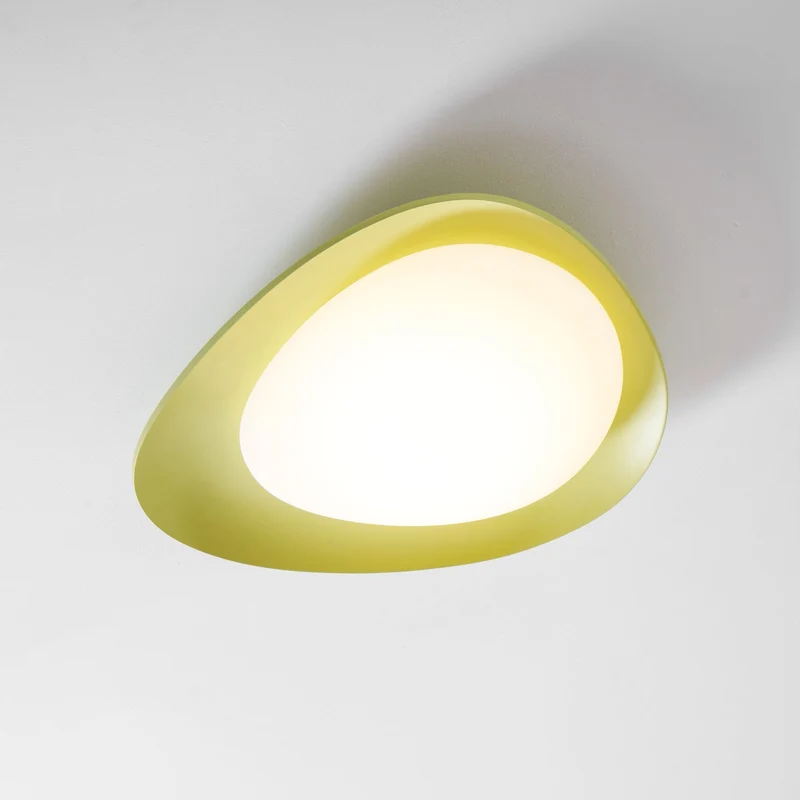 Plafondlamp Resin Ovaal Groen Beige Woonkamer Slaapkamer LED 3000K 4000K 6000K Ø36 Ø46cm Organisch Plafonnière Dimbaar | Sansoti