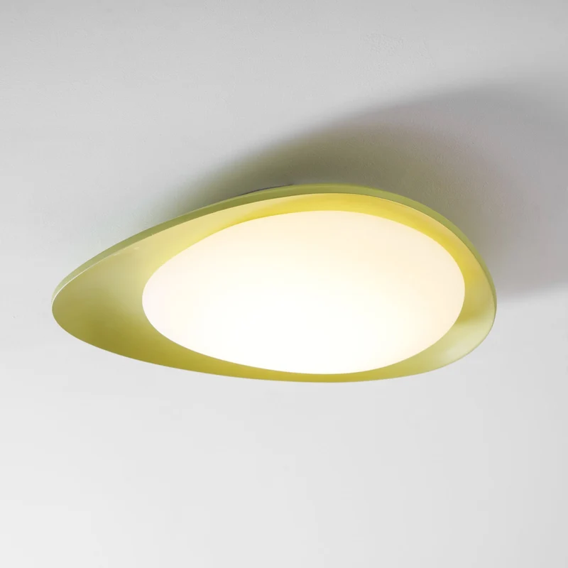Plafondlamp Resin Ovaal Groen Beige Woonkamer Slaapkamer LED 3000K 4000K 6000K Ø36 Ø46cm Organisch Plafonnière Dimbaar | Sansoti