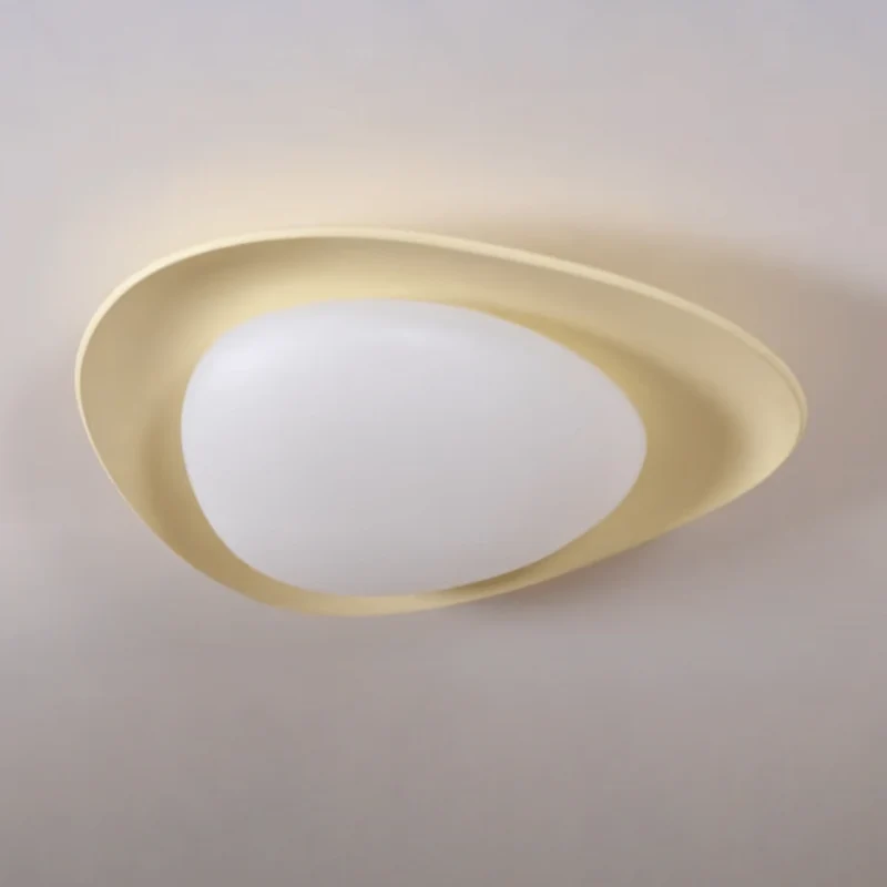 Plafondlamp Resin Ovaal Groen Beige Woonkamer Slaapkamer LED 3000K 4000K 6000K Ø36 Ø46cm Organisch Plafonnière Dimbaar | Sansoti