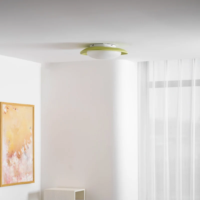 Plafondlamp Resin Ovaal Groen Beige Woonkamer Slaapkamer LED 3000K 4000K 6000K Ø36 Ø46cm Organisch Plafonnière Dimbaar | Sansoti
