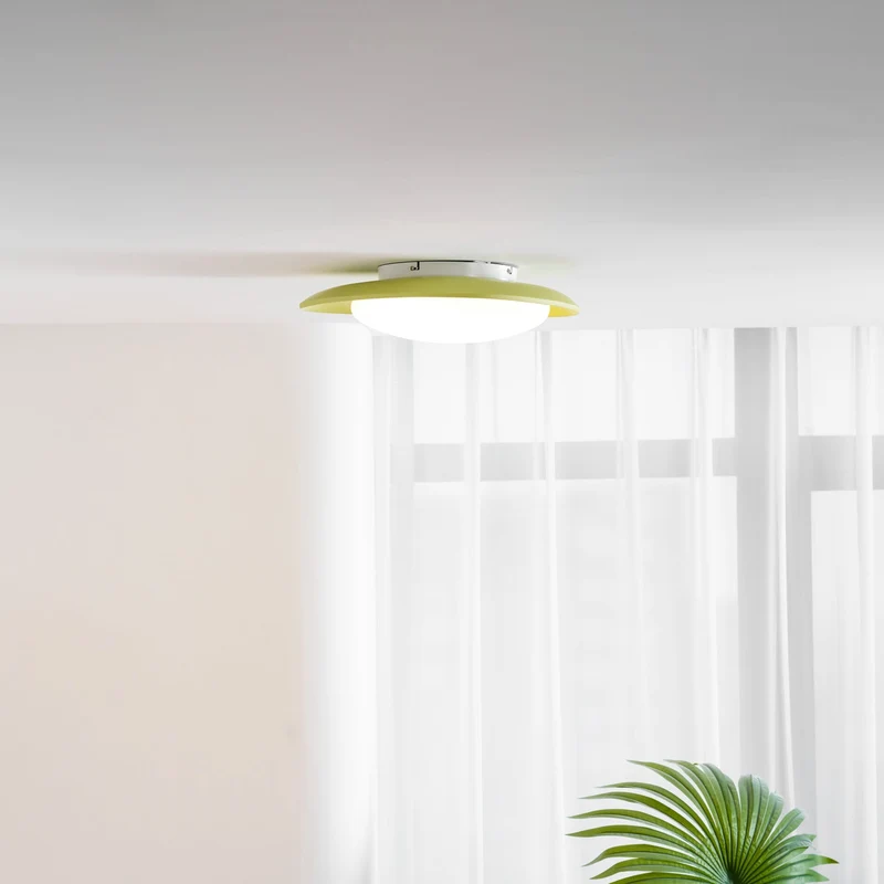 Plafondlamp Resin Ovaal Groen Beige Woonkamer Slaapkamer LED 3000K 4000K 6000K Ø36 Ø46cm Organisch Plafonnière Dimbaar | Sansoti