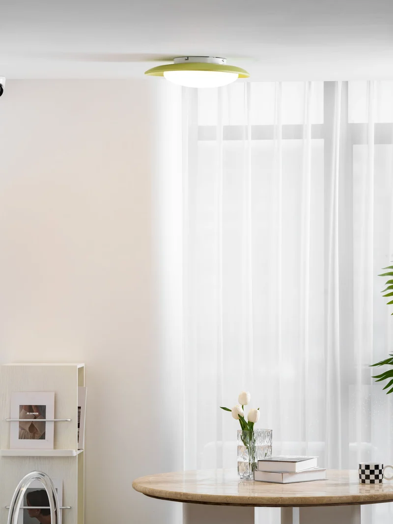 Plafondlamp Resin Ovaal Groen Beige Woonkamer Slaapkamer LED 3000K 4000K 6000K Ø36 Ø46cm Organisch Plafonnière Dimbaar | Sansoti