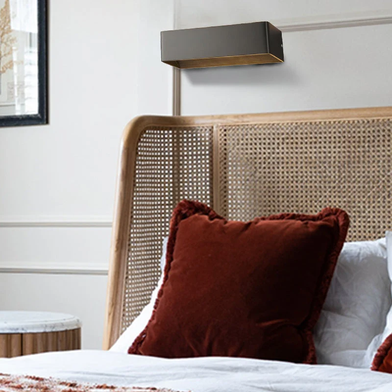 Cubbon Wandlamp LED Aluminium Acryl Zwart/Wit Wandverlichting Binnen Modern Up Down Designlamp Slaapkamer Hal | Sansoti