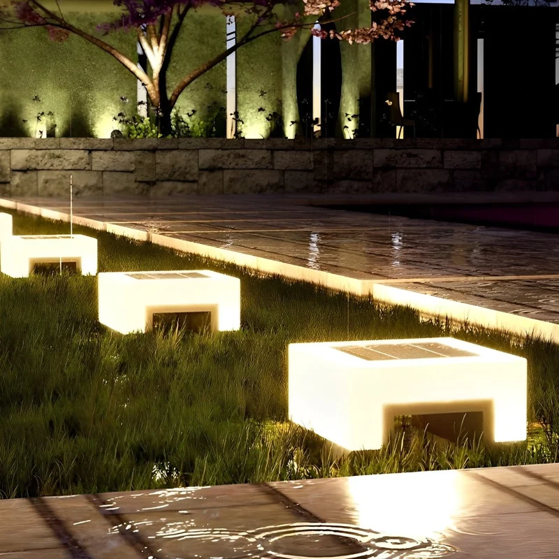 Paalverlichting Solar LED RVS Zwart Wit Tuin Hek Sokkel Buitenlamp Vierkant Tuinverlichting Oprit Paallamp Buiten Modern | Sansoti