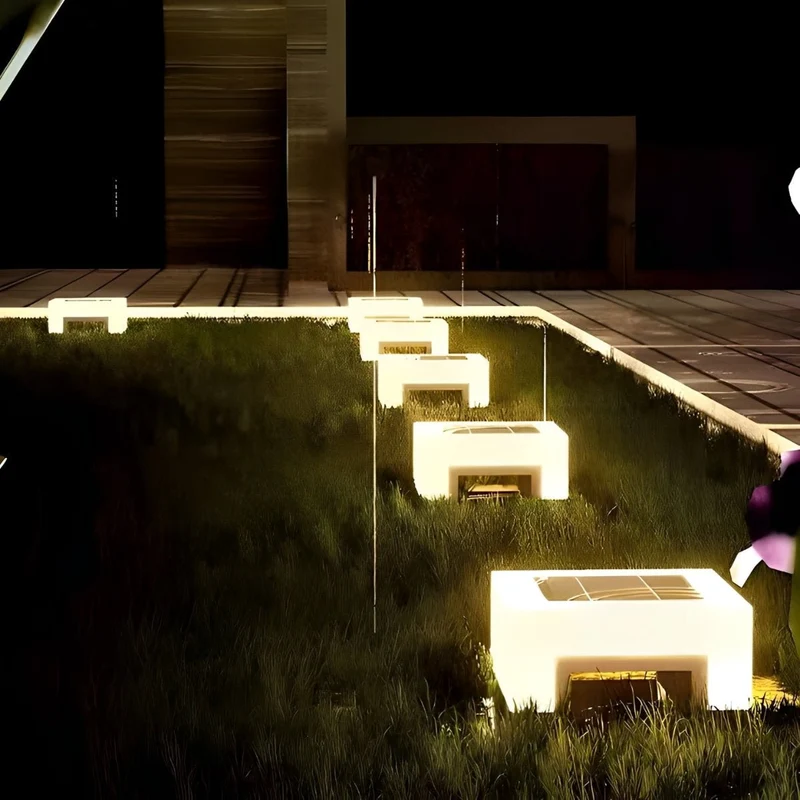 Paalverlichting Solar LED RVS Zwart Wit Tuin Hek Sokkel Buitenlamp Vierkant Tuinverlichting Oprit Paallamp Buiten Modern | Sansoti