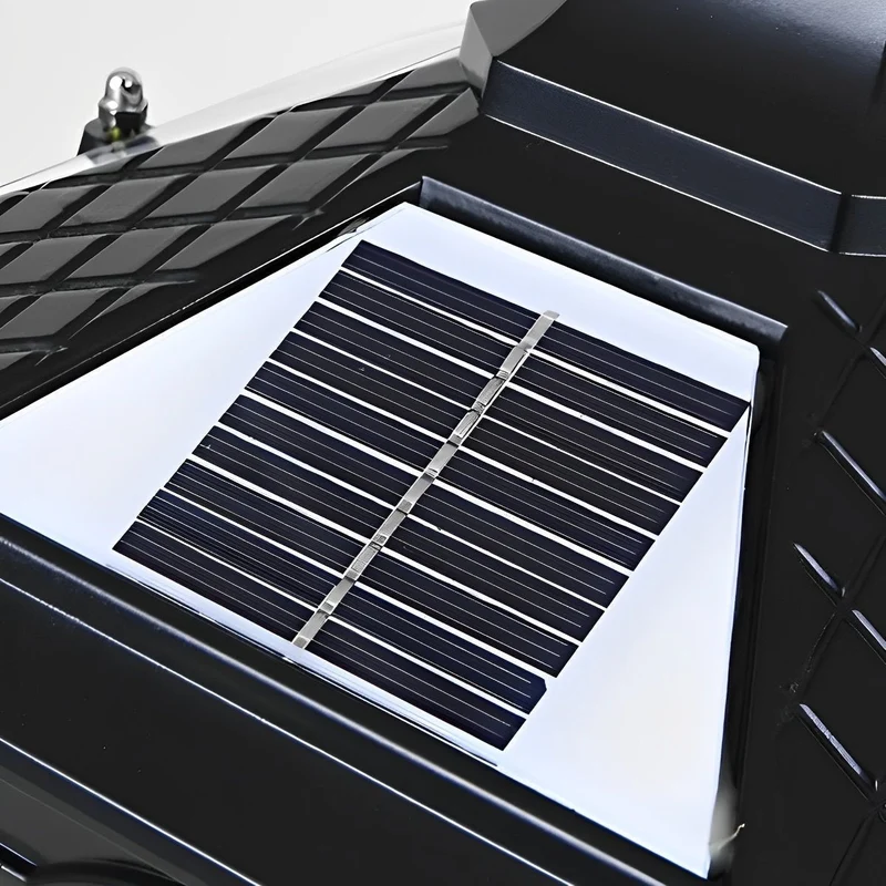 Zonnelamp Paal Buitenlamp Zwart Aluminium Tuin Oprit Sokkel Lantaarn Vintage Solar Tuinverlichting Hekpaal Lamp Buitenverlichting | Sansoti