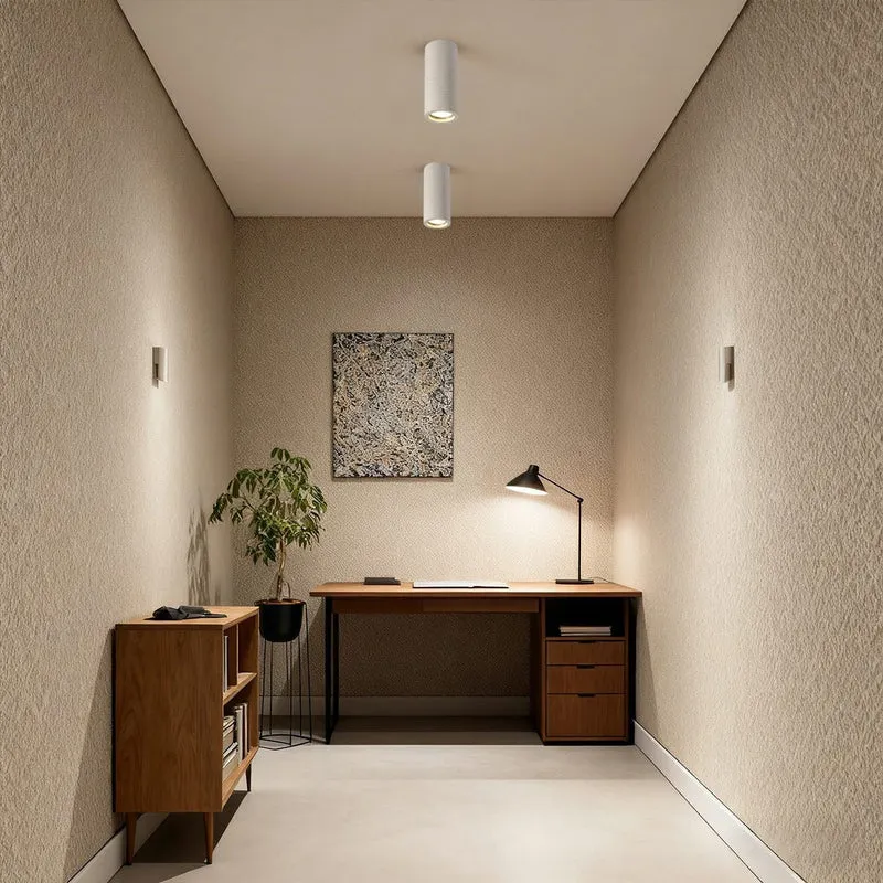 Opbouwspot Beton Grijs GU10 LED Plafondlamp Woonkamer Slaapkamer Keuken Industrieel Betonlook Plafondspot Opbouwlamp Minimalistische Verlichting | Sansoti