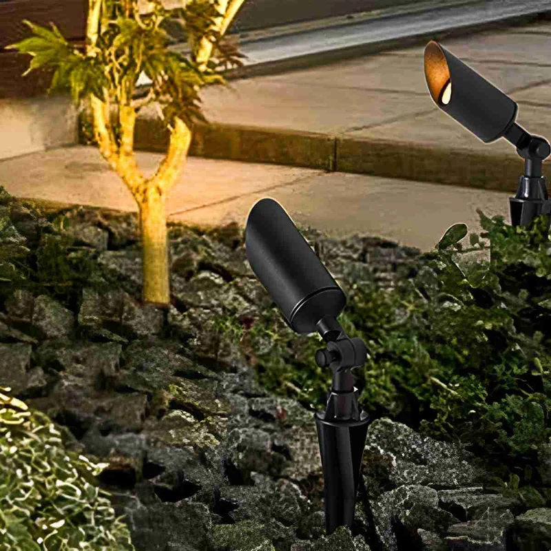 Tuinspot Grondspot Aluminium Zwart IP65 Zonne-energie Bedraad 5W Tuin Oprit Patio Spotlight Tuinverlichting Verstelbaar | Sansoti