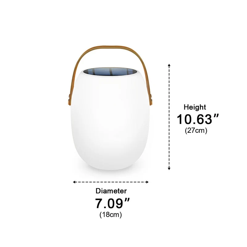 Tafellamp Buiten Draagbaar Solar LED Wit Tuin Terras PE Hengsel Warmwit 3000K Oplaadbaar Lantaarn Sfeerverlichting Camping Balkon | Sansoti