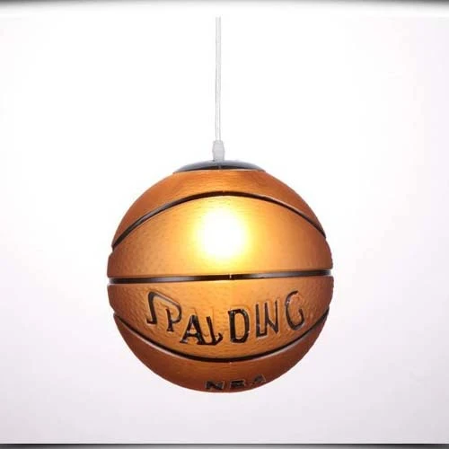Kinderkamer Plafondlamp Voetbal Basketbal LED 30cm Glas Design | Sansoti