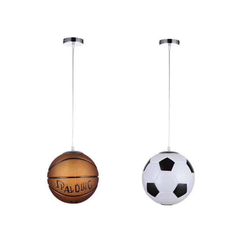 Kinderkamer Plafondlamp Voetbal Basketbal LED 30cm Glas Design | Sansoti