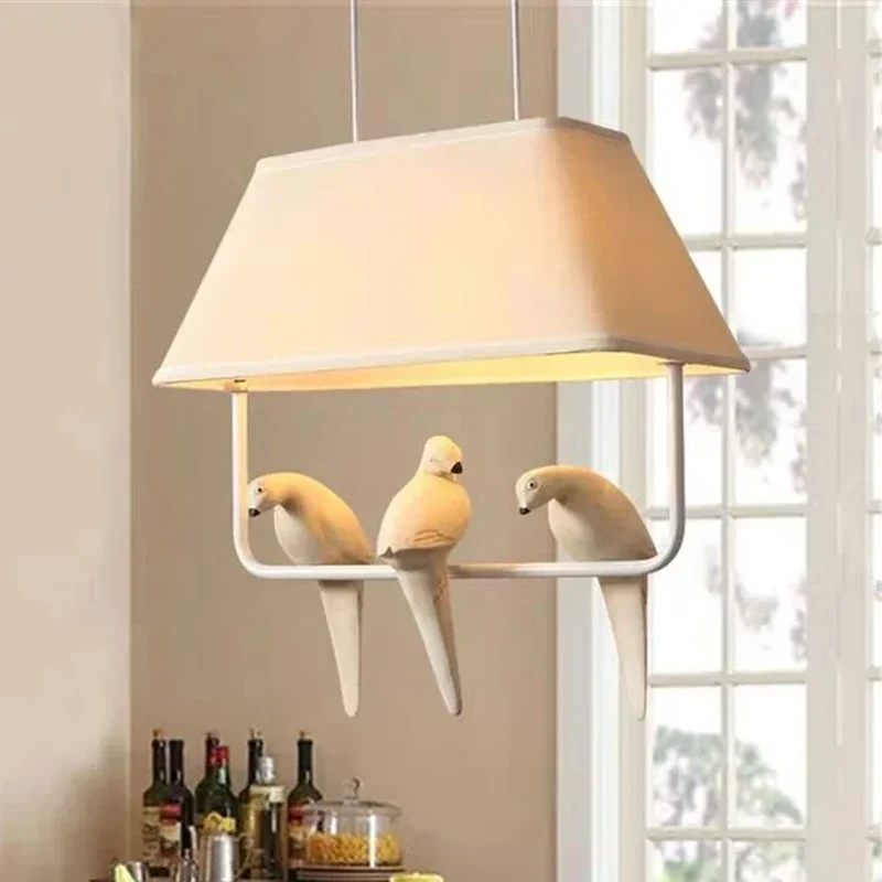 Vogel Hanglamp Met Kap Beige E27 Decoratief Woonkamer Eetkamer | Sansoti
