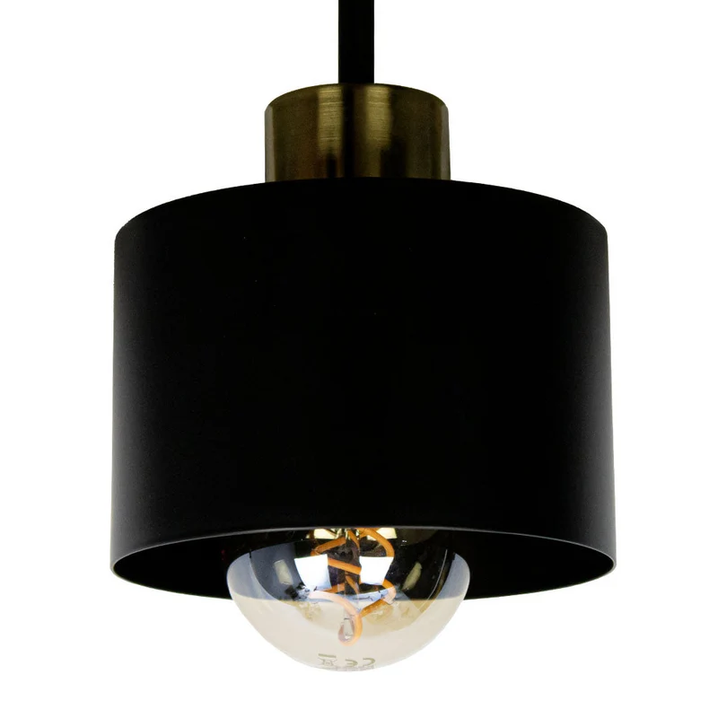 Plafondlamp 3 Lichts Zwart Goud Metaal E27 Ø30cm Modern Design | Sansoti