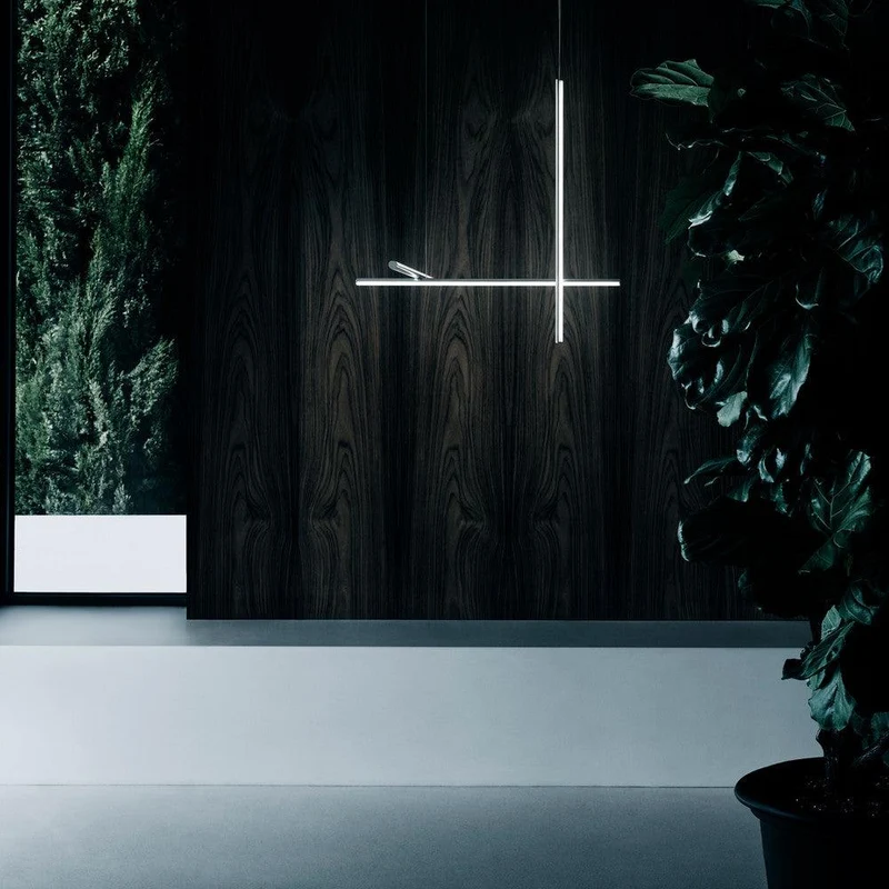 Gridline Kroonluchter LED Aluminium Goud Zwart Woonkamer Eetkamer 3000K 4000K 6000K Modulair Lijnarmatuur Plafondlamp | Sansoti
