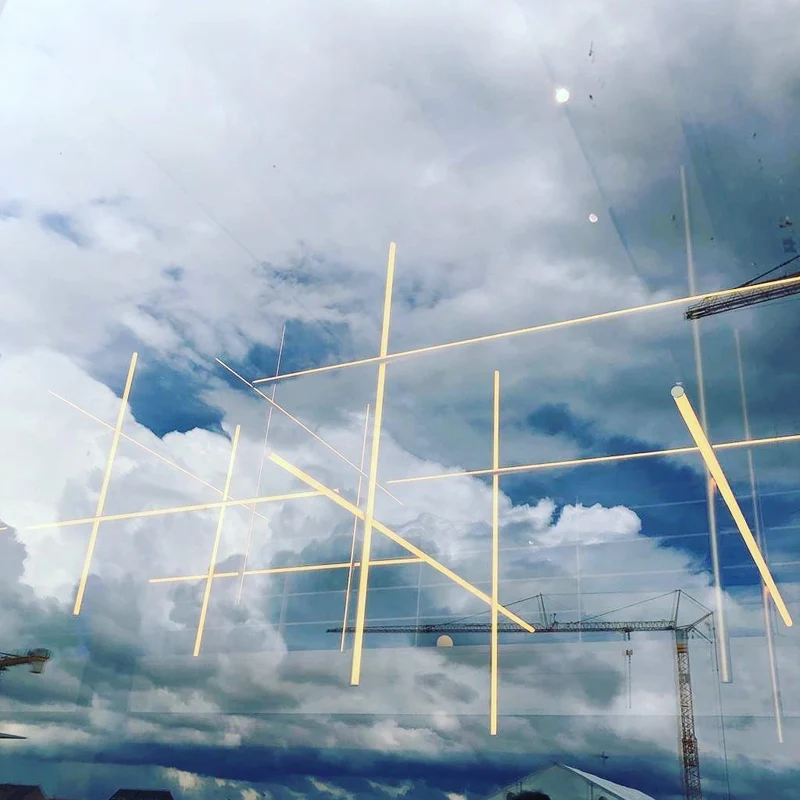 Gridline Kroonluchter LED Aluminium Goud Zwart Woonkamer Eetkamer 3000K 4000K 6000K Modulair Lijnarmatuur Plafondlamp | Sansoti
