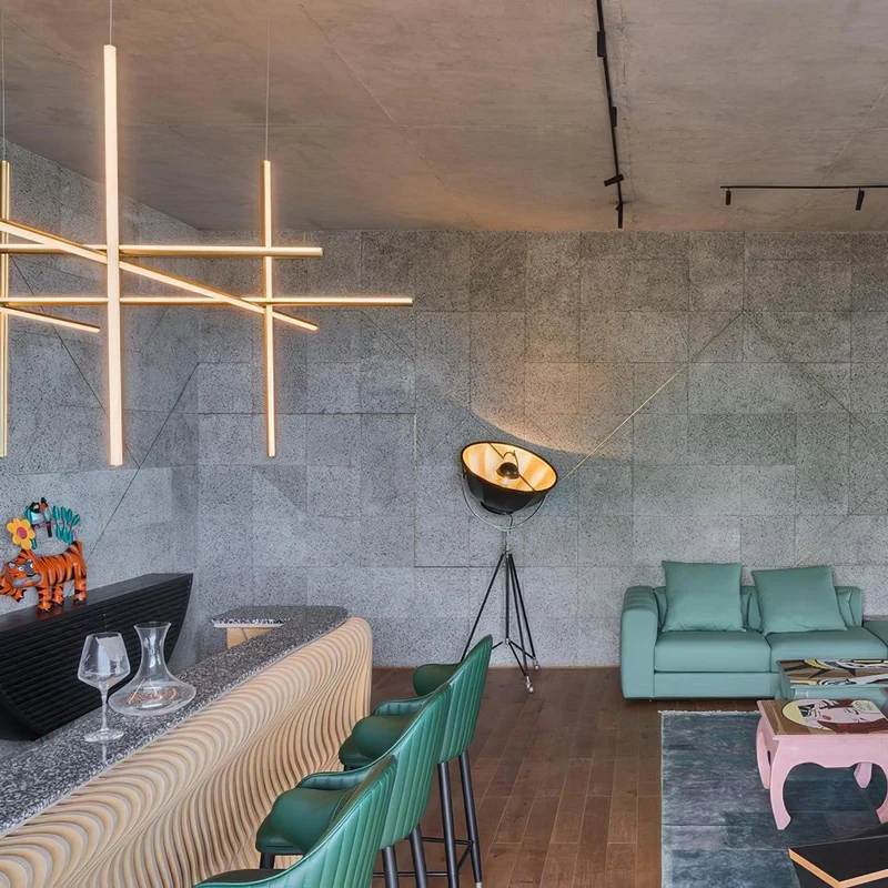 Gridline Kroonluchter LED Aluminium Goud Zwart Woonkamer Eetkamer 3000K 4000K 6000K Modulair Lijnarmatuur Plafondlamp | Sansoti
