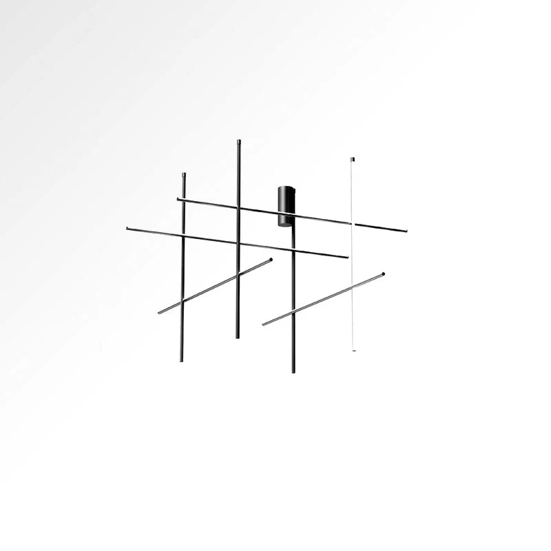Gridline Kroonluchter LED Aluminium Goud Zwart Woonkamer Eetkamer 3000K 4000K 6000K Modulair Lijnarmatuur Plafondlamp | Sansoti