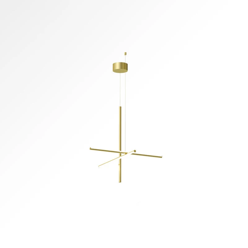Gridline Kroonluchter LED Aluminium Goud Zwart Woonkamer Eetkamer 3000K 4000K 6000K Modulair Lijnarmatuur Plafondlamp | Sansoti