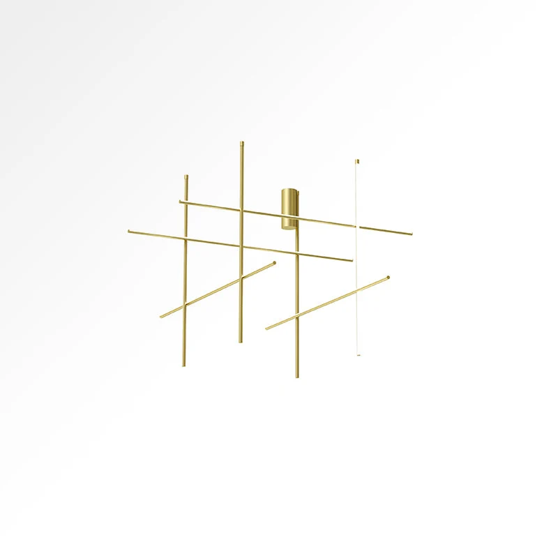 Gridline Kroonluchter LED Aluminium Goud Zwart Woonkamer Eetkamer 3000K 4000K 6000K Modulair Lijnarmatuur Plafondlamp | Sansoti