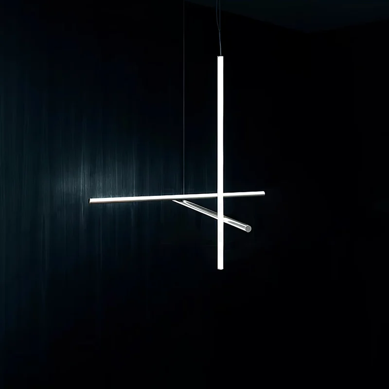 Gridline Kroonluchter LED Aluminium Goud Zwart Woonkamer Eetkamer 3000K 4000K 6000K Modulair Lijnarmatuur Plafondlamp | Sansoti