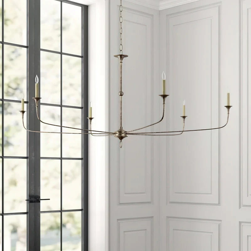 Kaarslamp Kroonluchter Messing Metaal Goud Zwart Wit Nikkel Woonkamer Eetkamer 5 6 Armen Hanglamp Vintage Kaarsenkroonluchter | Sansoti