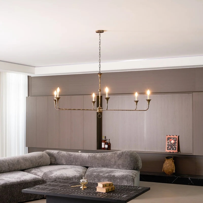 Kaarslamp Kroonluchter Messing Metaal Goud Zwart Wit Nikkel Woonkamer Eetkamer 5 6 Armen Hanglamp Vintage Kaarsenkroonluchter | Sansoti