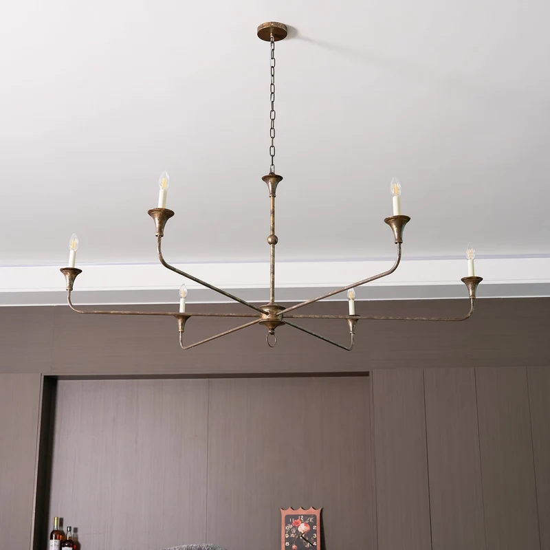 Kaarslamp Kroonluchter Messing Metaal Goud Zwart Wit Nikkel Woonkamer Eetkamer 5 6 Armen Hanglamp Vintage Kaarsenkroonluchter | Sansoti