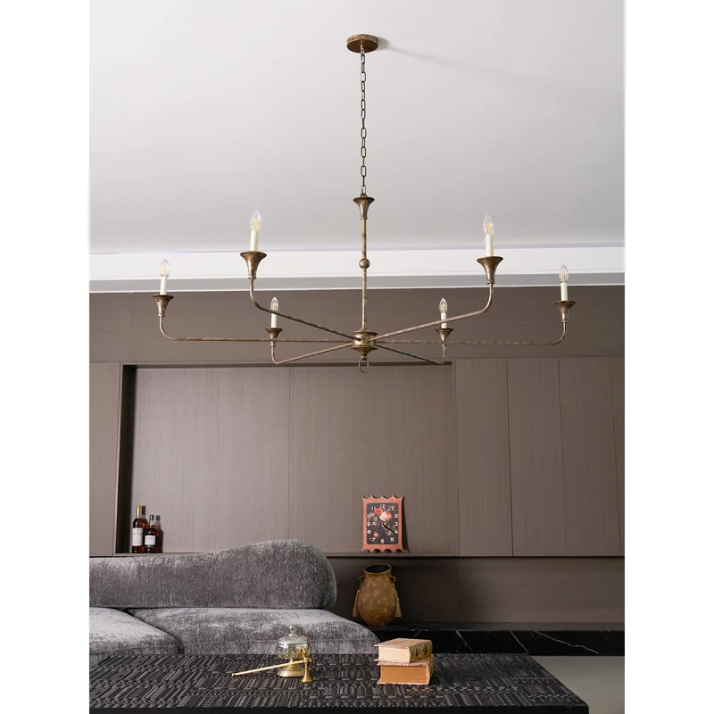 Kaarslamp Kroonluchter Messing Metaal Goud Zwart Wit Nikkel Woonkamer Eetkamer 5 6 Armen Hanglamp Vintage Kaarsenkroonluchter | Sansoti