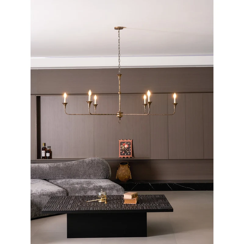 Kaarslamp Kroonluchter Messing Metaal Goud Zwart Wit Nikkel Woonkamer Eetkamer 5 6 Armen Hanglamp Vintage Kaarsenkroonluchter | Sansoti