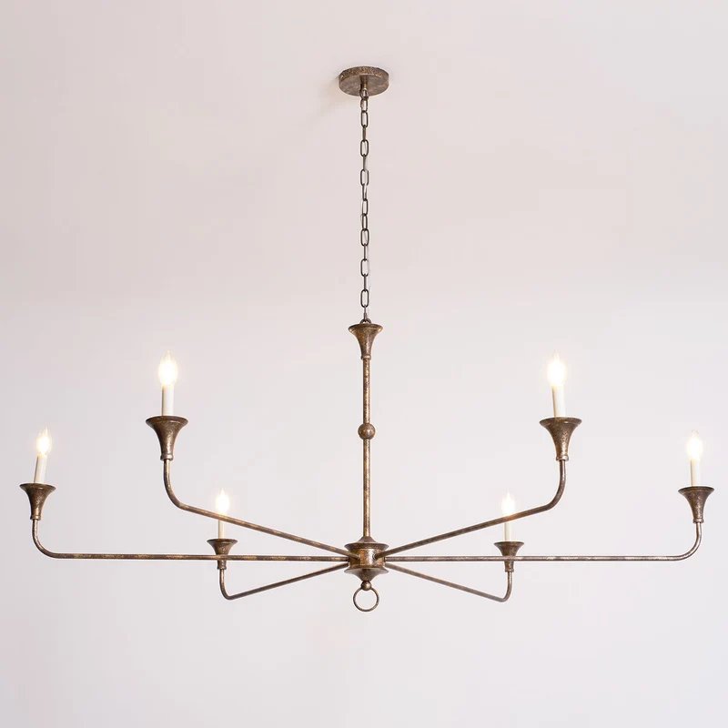 Kaarslamp Kroonluchter Messing Metaal Goud Zwart Wit Nikkel Woonkamer Eetkamer 5 6 Armen Hanglamp Vintage Kaarsenkroonluchter | Sansoti