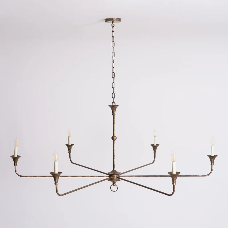 Kaarslamp Kroonluchter Messing Metaal Goud Zwart Wit Nikkel Woonkamer Eetkamer 5 6 Armen Hanglamp Vintage Kaarsenkroonluchter | Sansoti