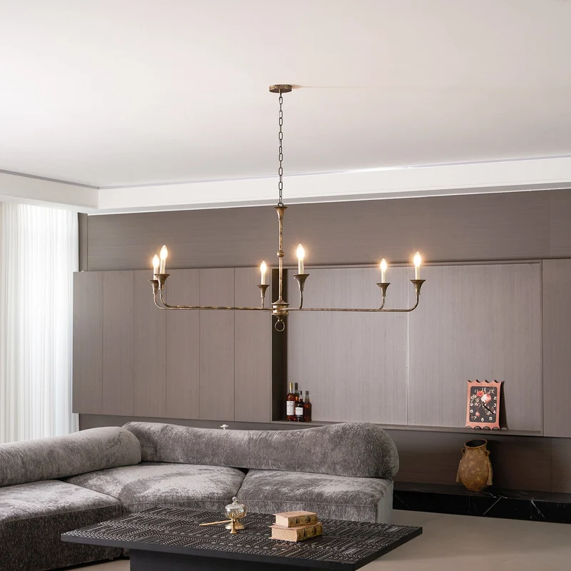 Kaarslamp Kroonluchter Messing Metaal Goud Zwart Wit Nikkel Woonkamer Eetkamer 5 6 Armen Hanglamp Vintage Kaarsenkroonluchter | Sansoti