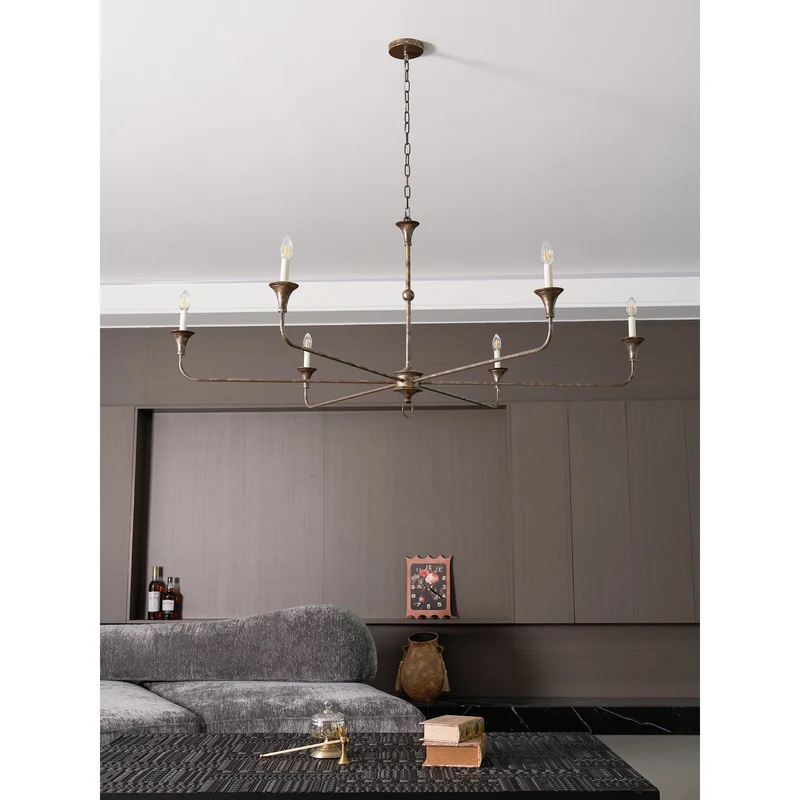 Kaarslamp Kroonluchter Messing Metaal Goud Zwart Wit Nikkel Woonkamer Eetkamer 5 6 Armen Hanglamp Vintage Kaarsenkroonluchter | Sansoti